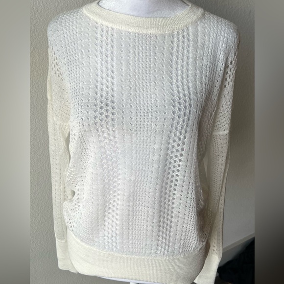 IRO Cream Crew Neck long sleeve Textured Knit - Picture 1 of 14